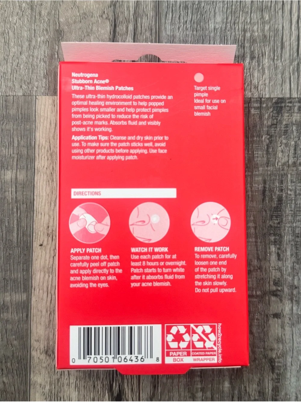 Neutrogena Red Ultra-Thin Stubborn Acne Blemish Patches